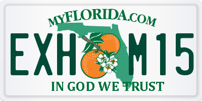 FL license plate EXHM15