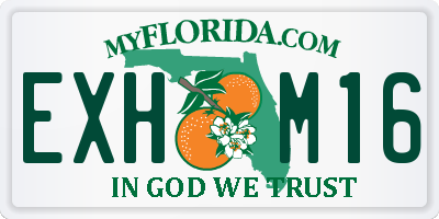FL license plate EXHM16
