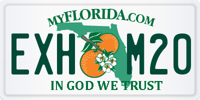 FL license plate EXHM20