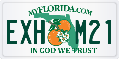 FL license plate EXHM21