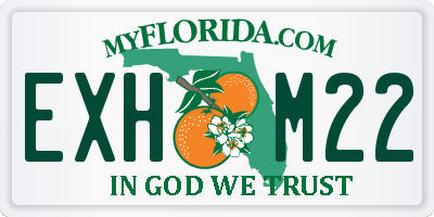 FL license plate EXHM22