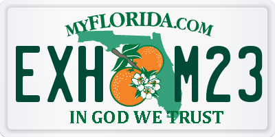FL license plate EXHM23