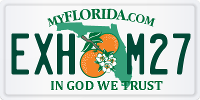FL license plate EXHM27