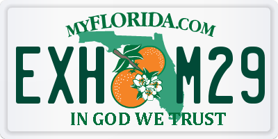 FL license plate EXHM29