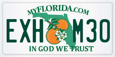FL license plate EXHM30