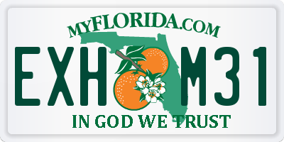 FL license plate EXHM31
