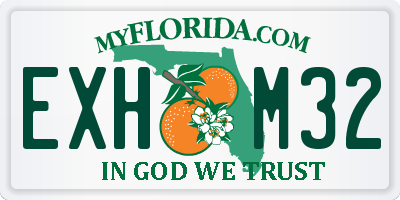 FL license plate EXHM32