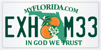 FL license plate EXHM33