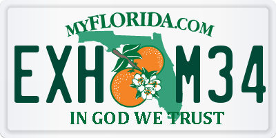 FL license plate EXHM34