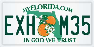 FL license plate EXHM35