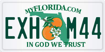 FL license plate EXHM44