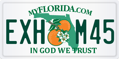 FL license plate EXHM45