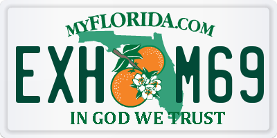 FL license plate EXHM69