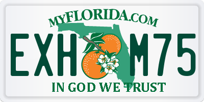 FL license plate EXHM75