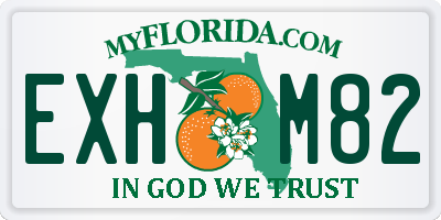 FL license plate EXHM82