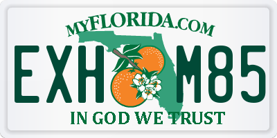 FL license plate EXHM85