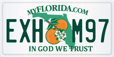 FL license plate EXHM97