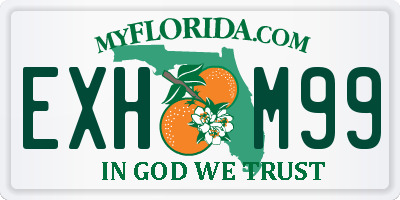 FL license plate EXHM99