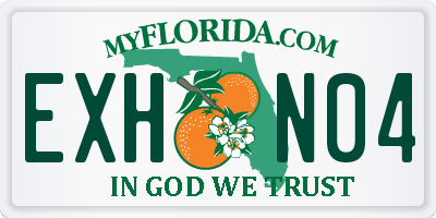 FL license plate EXHN04