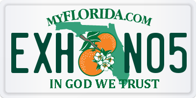 FL license plate EXHN05