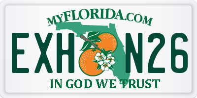 FL license plate EXHN26