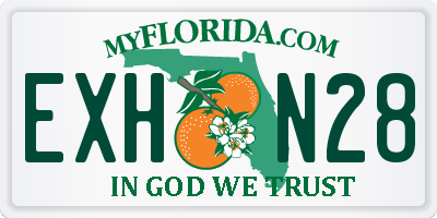 FL license plate EXHN28