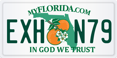 FL license plate EXHN79