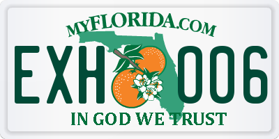 FL license plate EXHO06