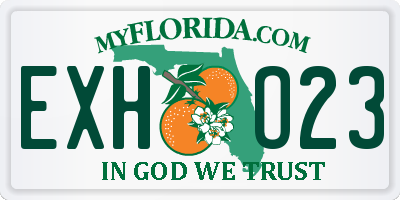 FL license plate EXHO23
