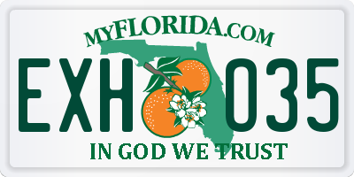 FL license plate EXHO35