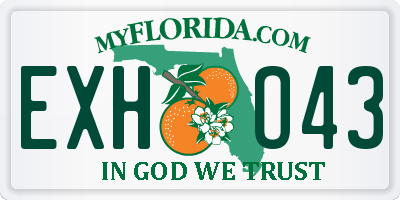 FL license plate EXHO43