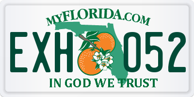 FL license plate EXHO52