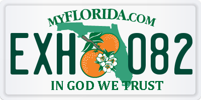 FL license plate EXHO82