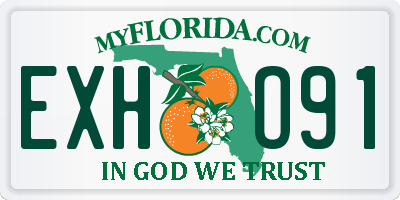 FL license plate EXHO91