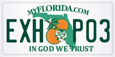 FL license plate EXHP03