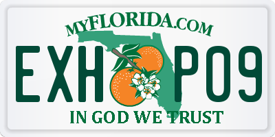 FL license plate EXHP09