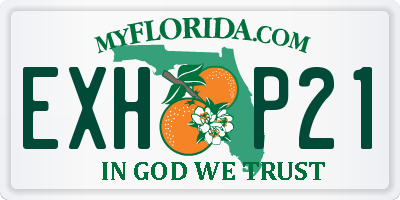 FL license plate EXHP21