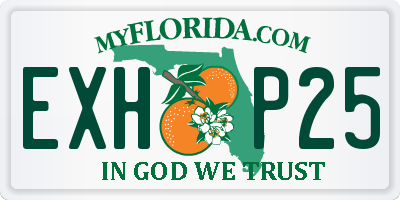 FL license plate EXHP25
