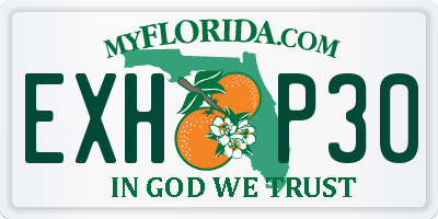 FL license plate EXHP30