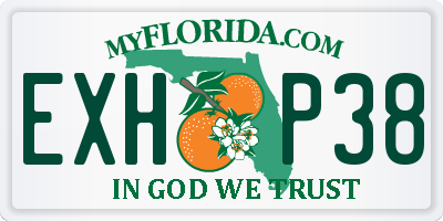 FL license plate EXHP38