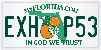 FL license plate EXHP53