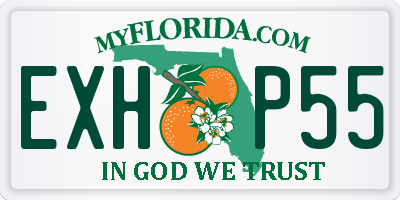 FL license plate EXHP55