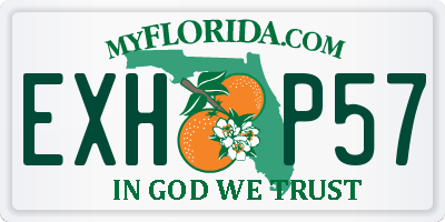 FL license plate EXHP57