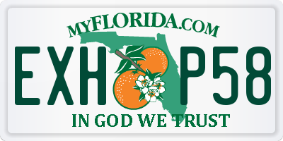 FL license plate EXHP58