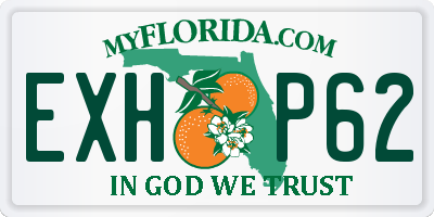 FL license plate EXHP62