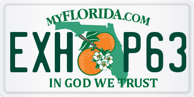 FL license plate EXHP63