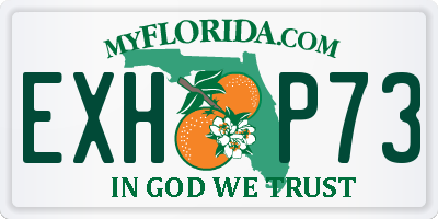 FL license plate EXHP73