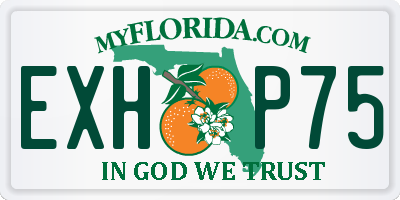 FL license plate EXHP75
