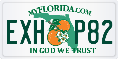 FL license plate EXHP82