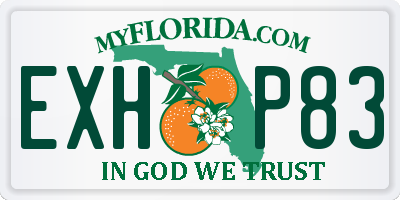 FL license plate EXHP83